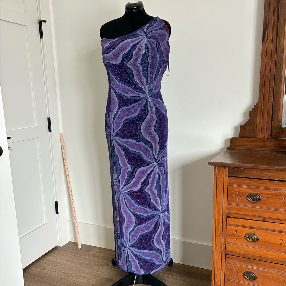 Elegant Purple One-Shoulder Formal Dress